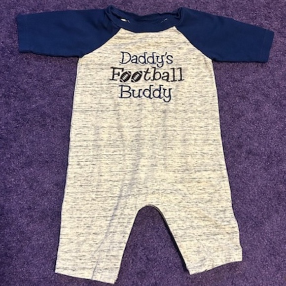 "Daddy's Football Buddy" one piece outfit - Size 3 Months - Picture 1 of 4